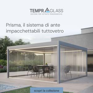 Sistema di vetrate con ante impacchettabili: Prisma di Tempraglass