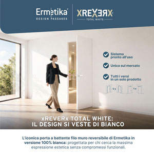 Nuova xREVERx Total White: porta reversibile con finish 100% bianco