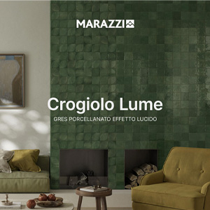 Marazzi celebra la bellezza delle maioliche: gres porcellanato effetto lucido Crogiolo Lume