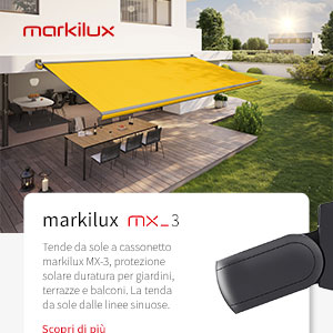 Tende a cassonetto, protezione solare resistente per gli spazi esterni: markilux MX-3