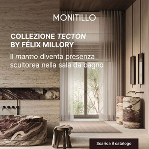 Il marmo protagonista del bagno alla Milano Design Week: Tecton di Monitillo1980