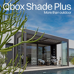 Pergole bioclimatiche con lame orientabili e retrattili: QBox Shade Plus di Sprech