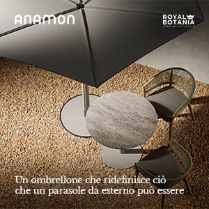 Un ombrellone che ridefinisce il concetto stesso di parasole da esterno: Anamon di Royal Botania