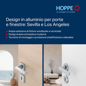 Maniglie HOPPE in alluminio, Sevilla e Los Angeles: estetica moderna per porte e finestre