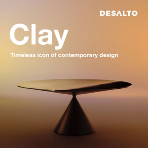 Tavolo Clay di Desalto: icona indiscussa del design contemporaneo. Nuovo catalogo dedicato 