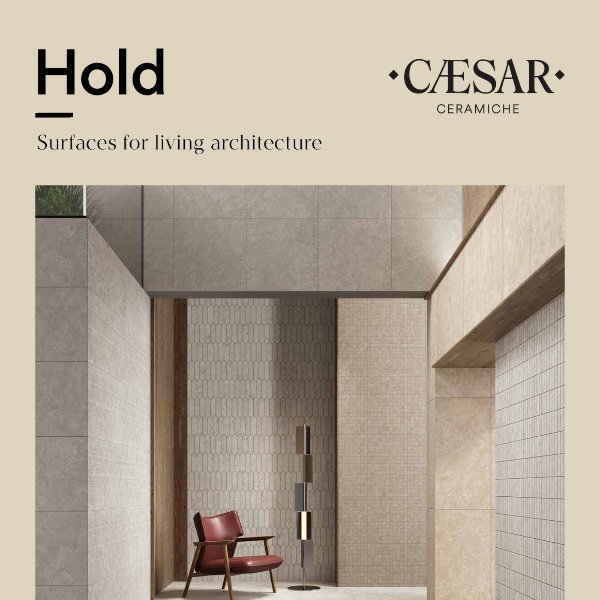 Superfici in gres Hold, rilievi tridimensionali e finiture tattili di Ceramiche Caesar