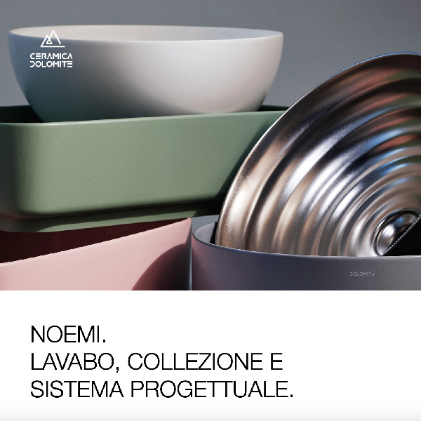 Sistema lavabo per ogni progetto bagno: collezione Noemi by Ceramica Dolomite