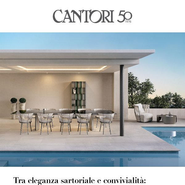 Arredi outdoor Cantori: tavolo Milton e sedia Twist per spazi eleganti e conviviali
