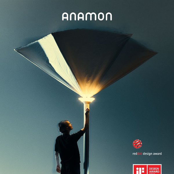 Ombrellone Anamon, apertura top-down e luce integrata di Royal Botania